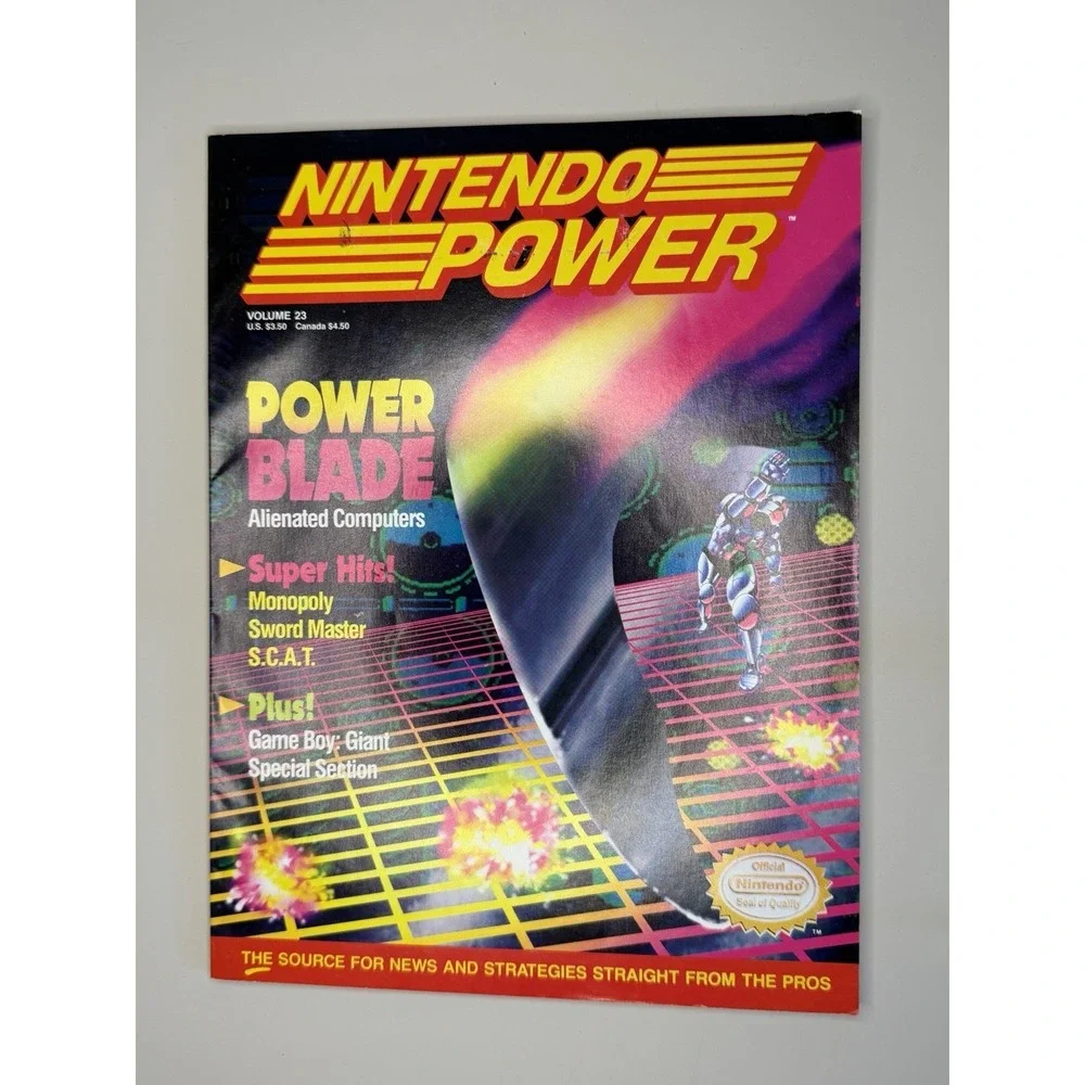 Nintendo Power Vol 23 Apr 1991 Power Blade Monopoly Sword Master Sim city poster